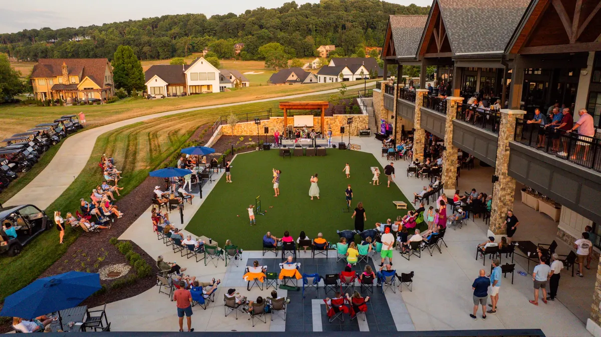 Amphitheater event with residents at Tennessee National