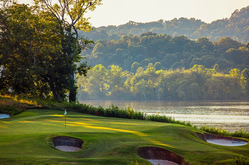 Aerial view of the championship golf course