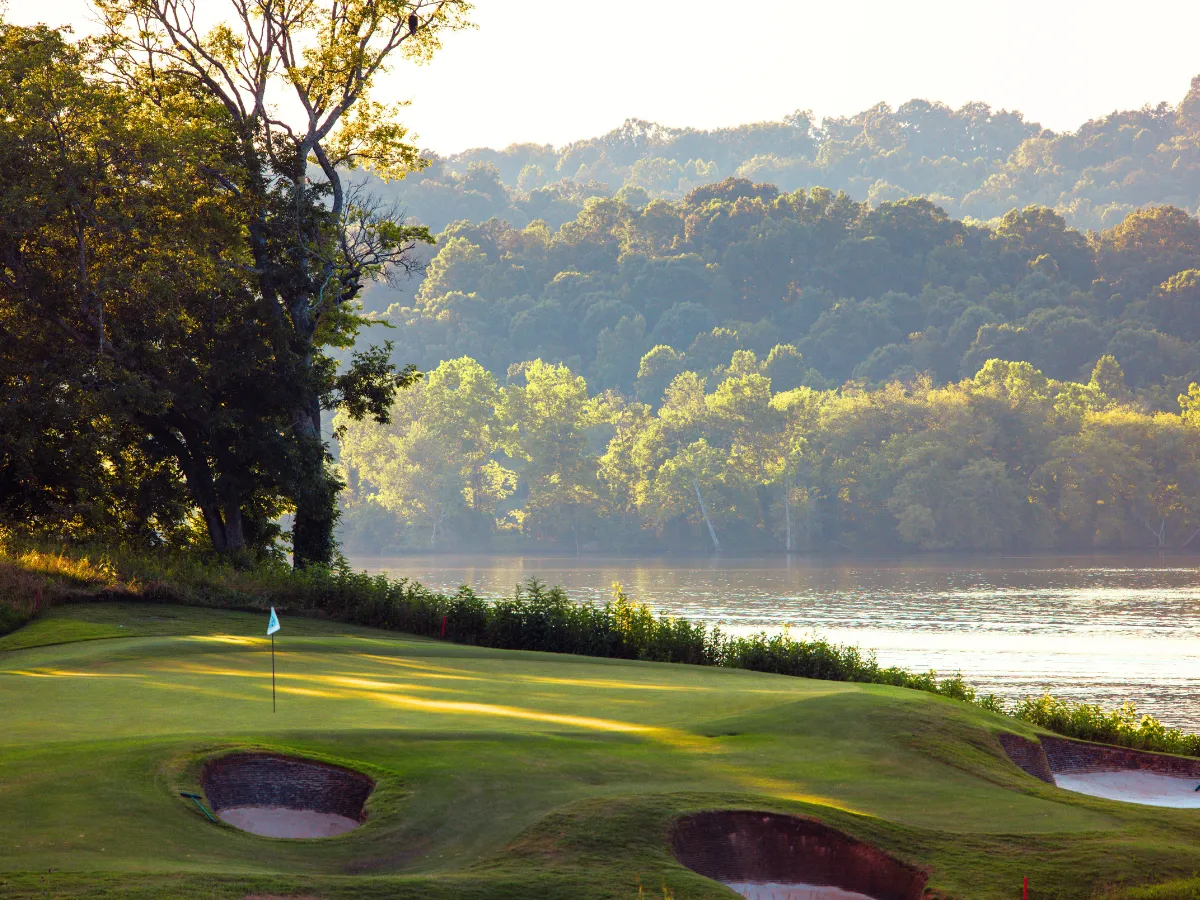 Beautiful golf course with manicured fairways